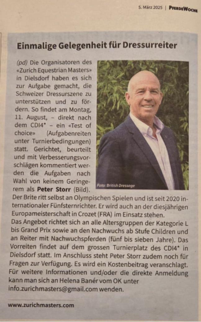 Zurich Equestrian Masters - Pferdewoche 05.03.2025